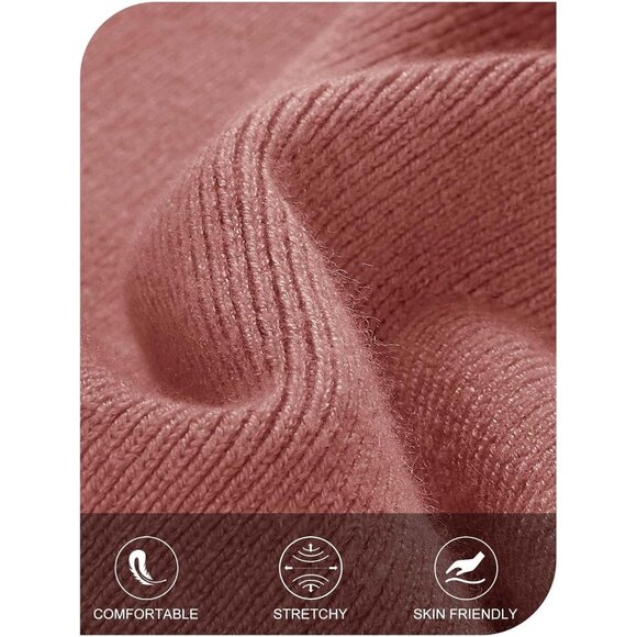 Merokeety Women's Brick Off Shoulder Long Sleeve Elegant Bodycon Midi Dress - Picture 4 of 9